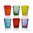 Set 6 bicchieri acqua Laura in vetro colori assortiti